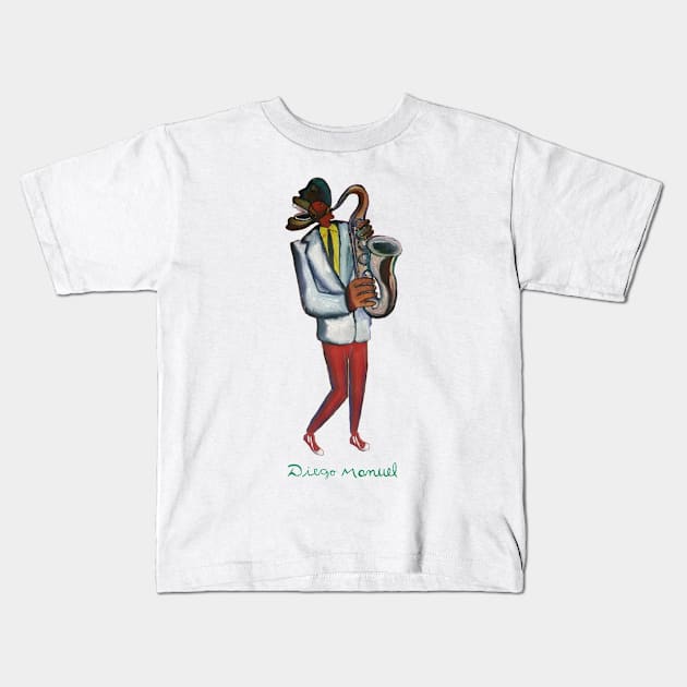 Sax Ha! Ha! Kids T-Shirt by diegomanuel